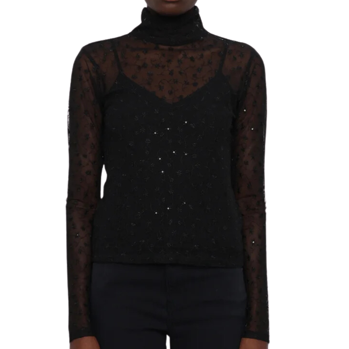 Dahlia Lace Turle Neck Top