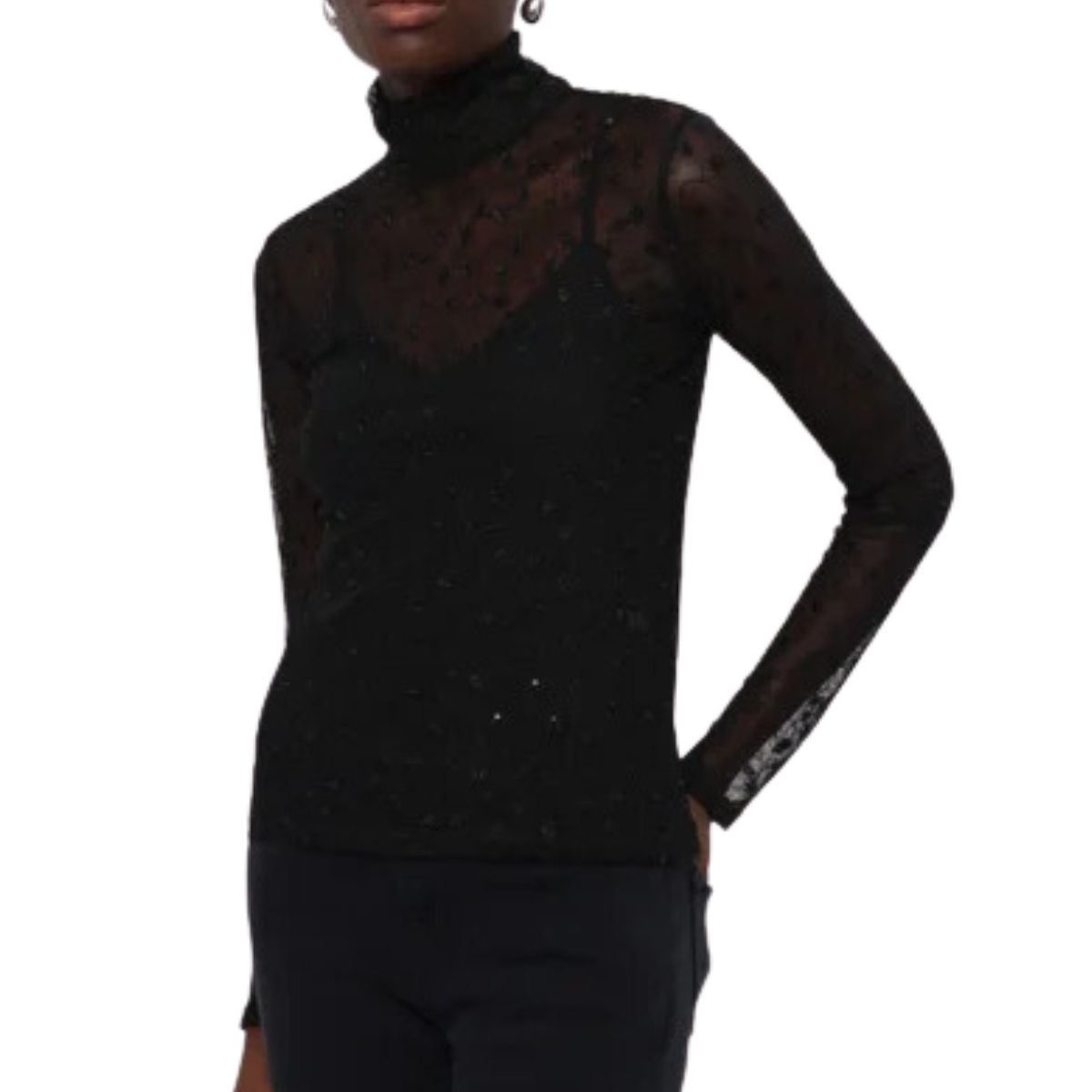 Dahlia Lace Turle Neck Top