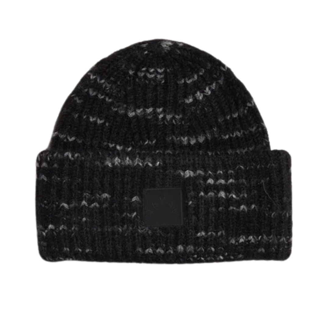 Dale Beanie Black- Cloud Dancer