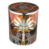 Decorated Candle Ambra Nera 380g