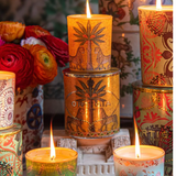 Decorated Candle Ambra Nera 380g