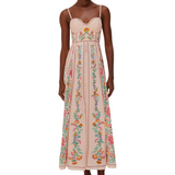 Delicate Forest Pink Maxi Dress