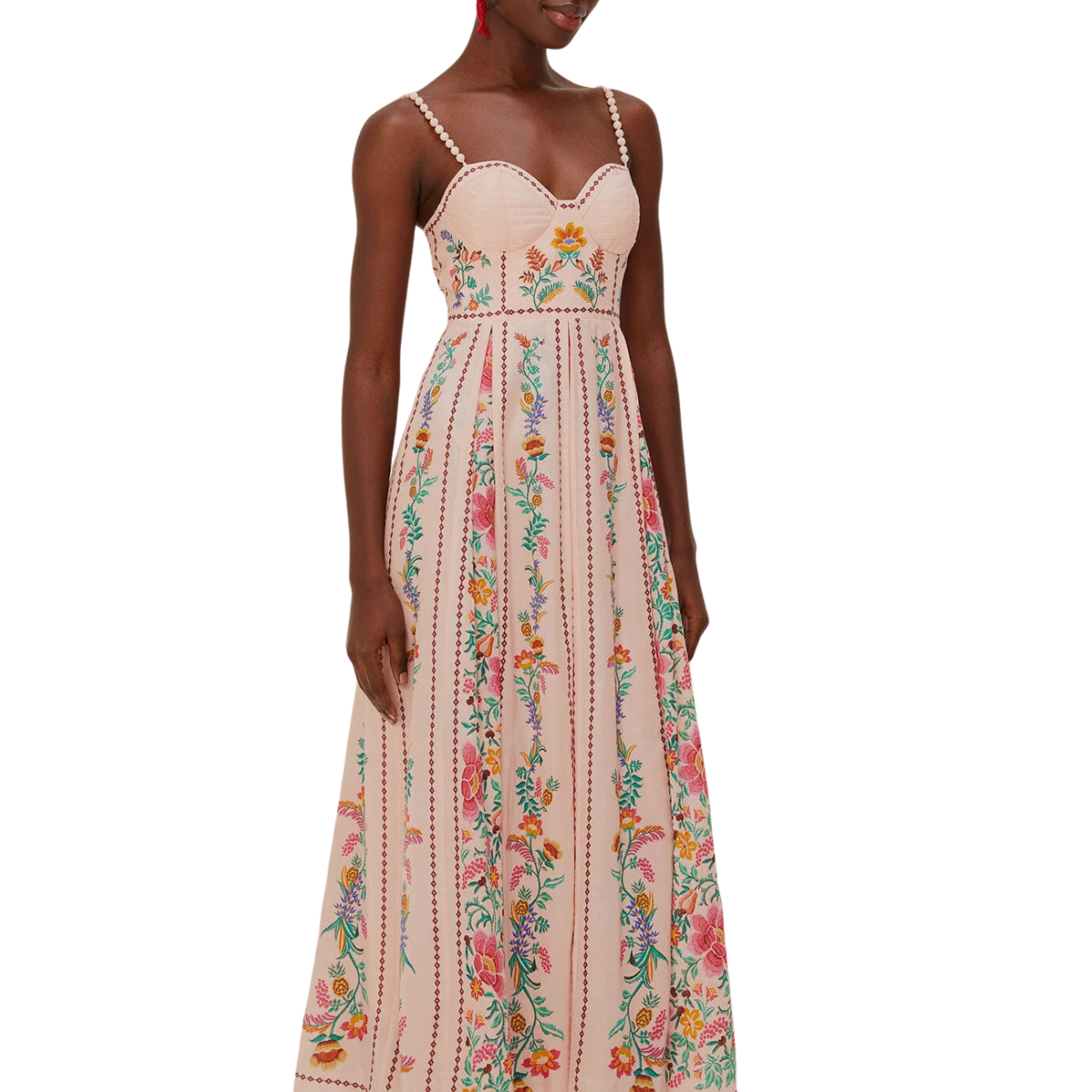 Delicate Forest Pink Maxi Dress