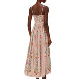 Delicate Forest Pink Maxi Dress