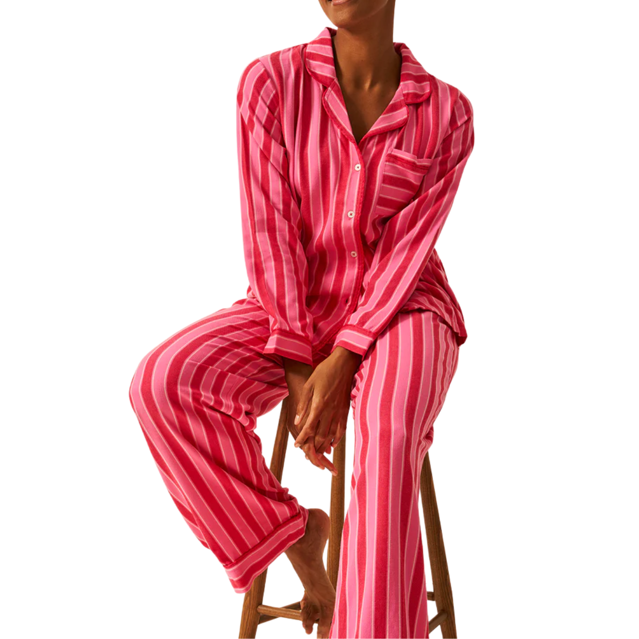 Ecovero Pyjama Bottoms Candy Pop Stripe