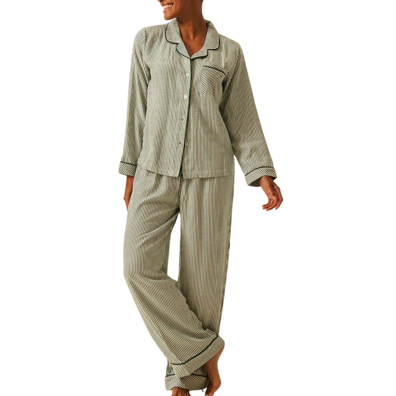 Ecovera Pyjama Top LS Alpine Stripe