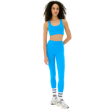 Ella High Waist Airweight 7/8 Riviera/White