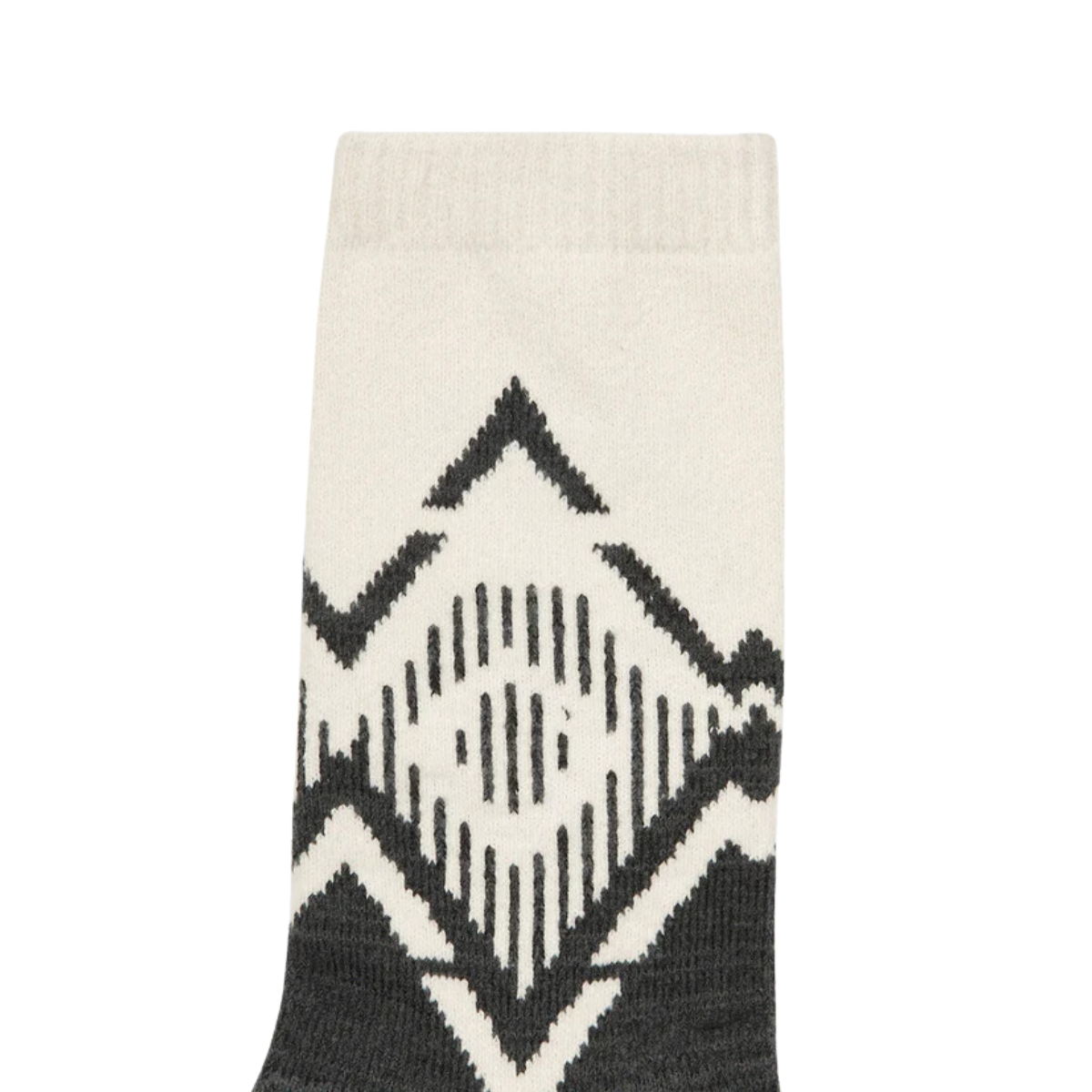 Erica Jacquard Knit Sock Charcoal Marl