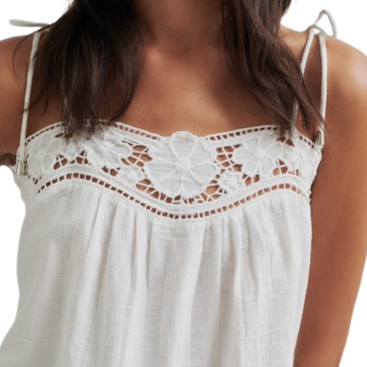Ester Strap Top White Alyssum
