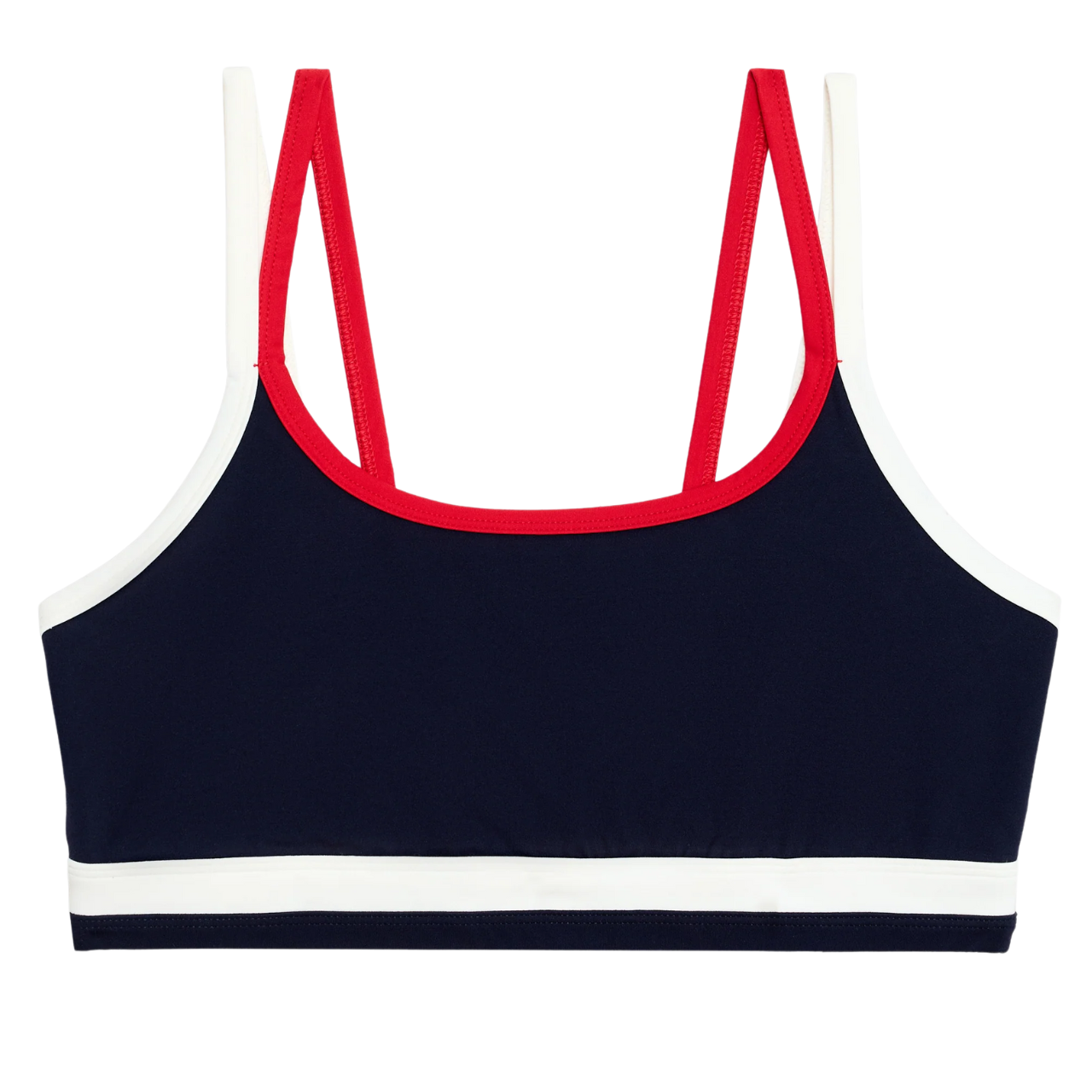 Eva Rigor Double Strap Bra Indigo/White