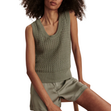 Ferns Open Knit Tank Shadow