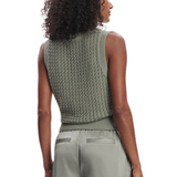Ferns Open Knit Tank Shadow