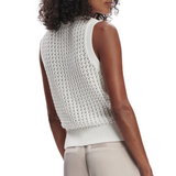 Ferns Open Knit Tank White