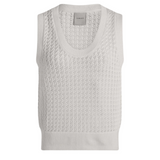 Ferns Open Knit Tank White