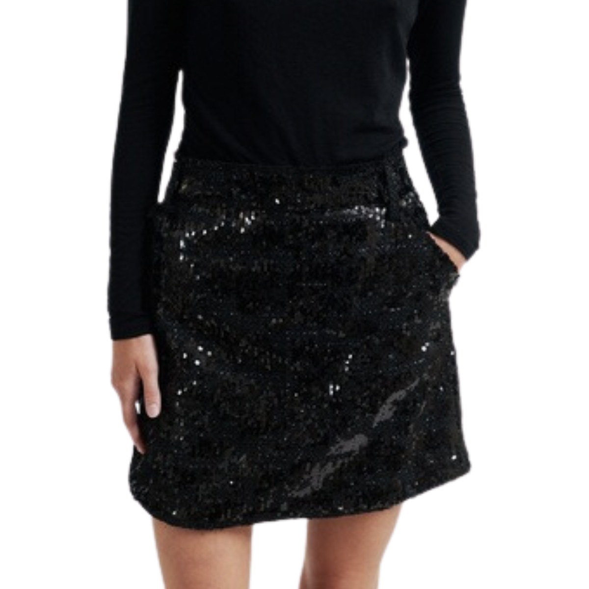 Flakes Skirt Black