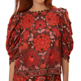 Gigi Tapestry Blouse Brown