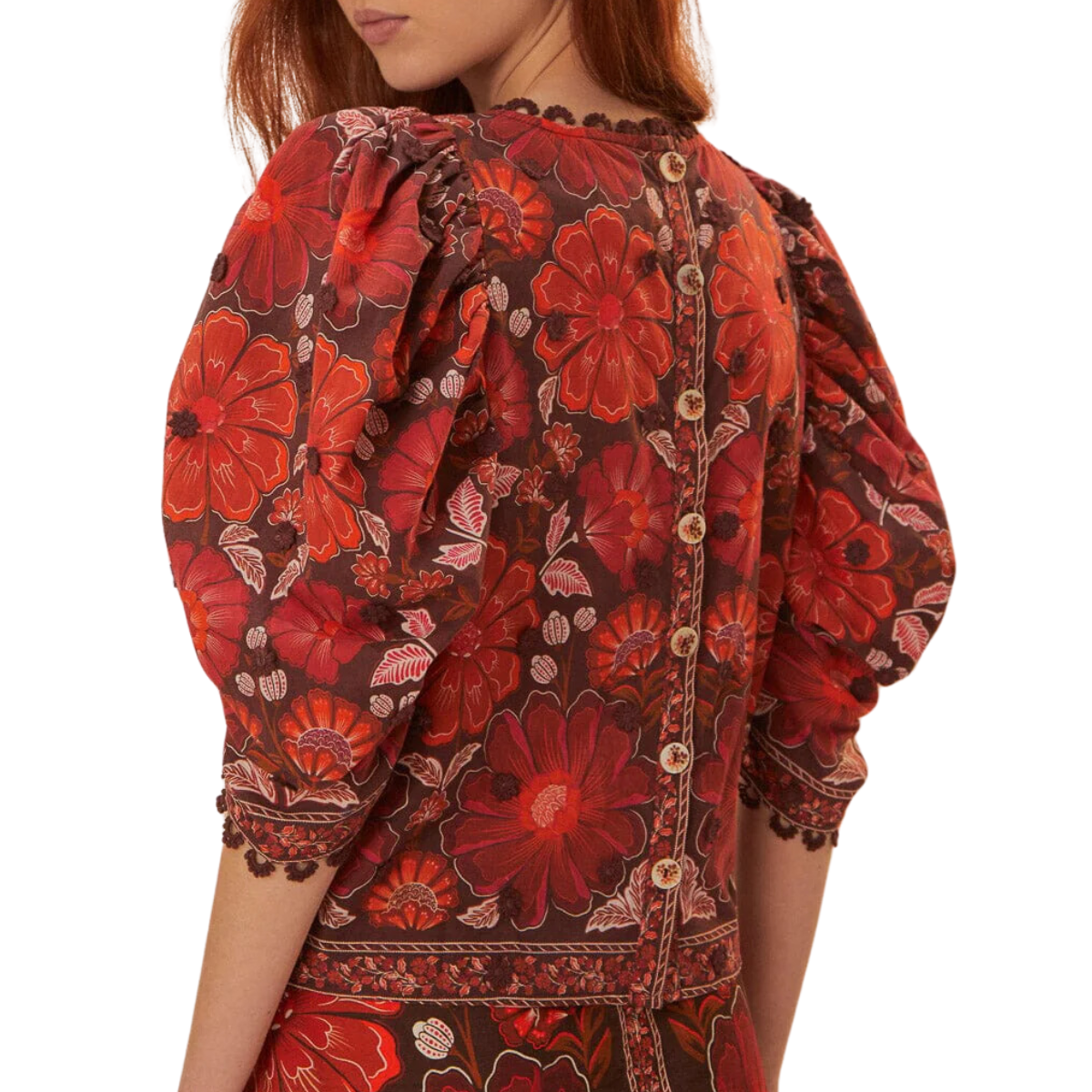 Gigi Tapestry Blouse Brown