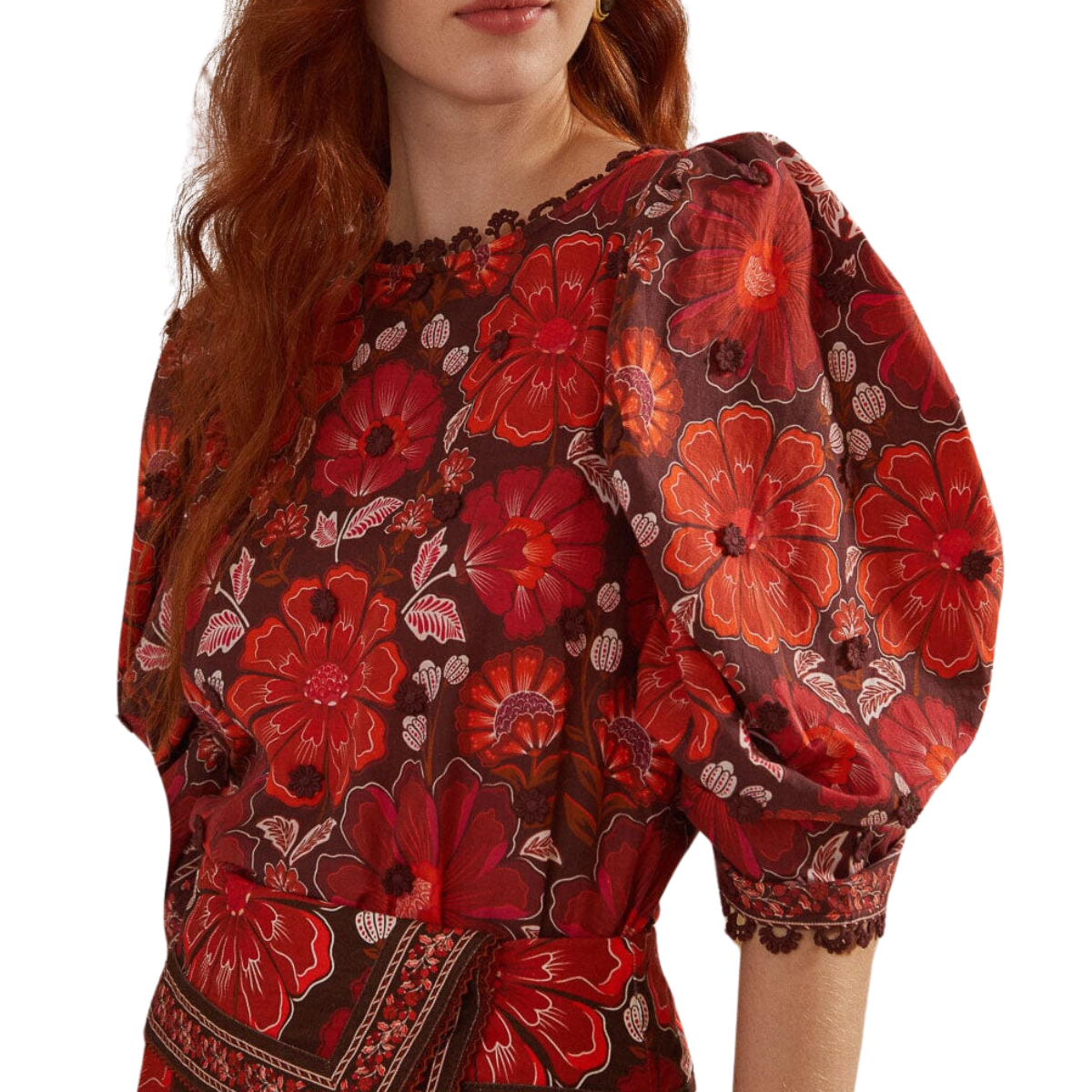 Gigi Tapestry Blouse Brown