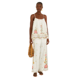 Flower Embroidery Sleeveless Tunic