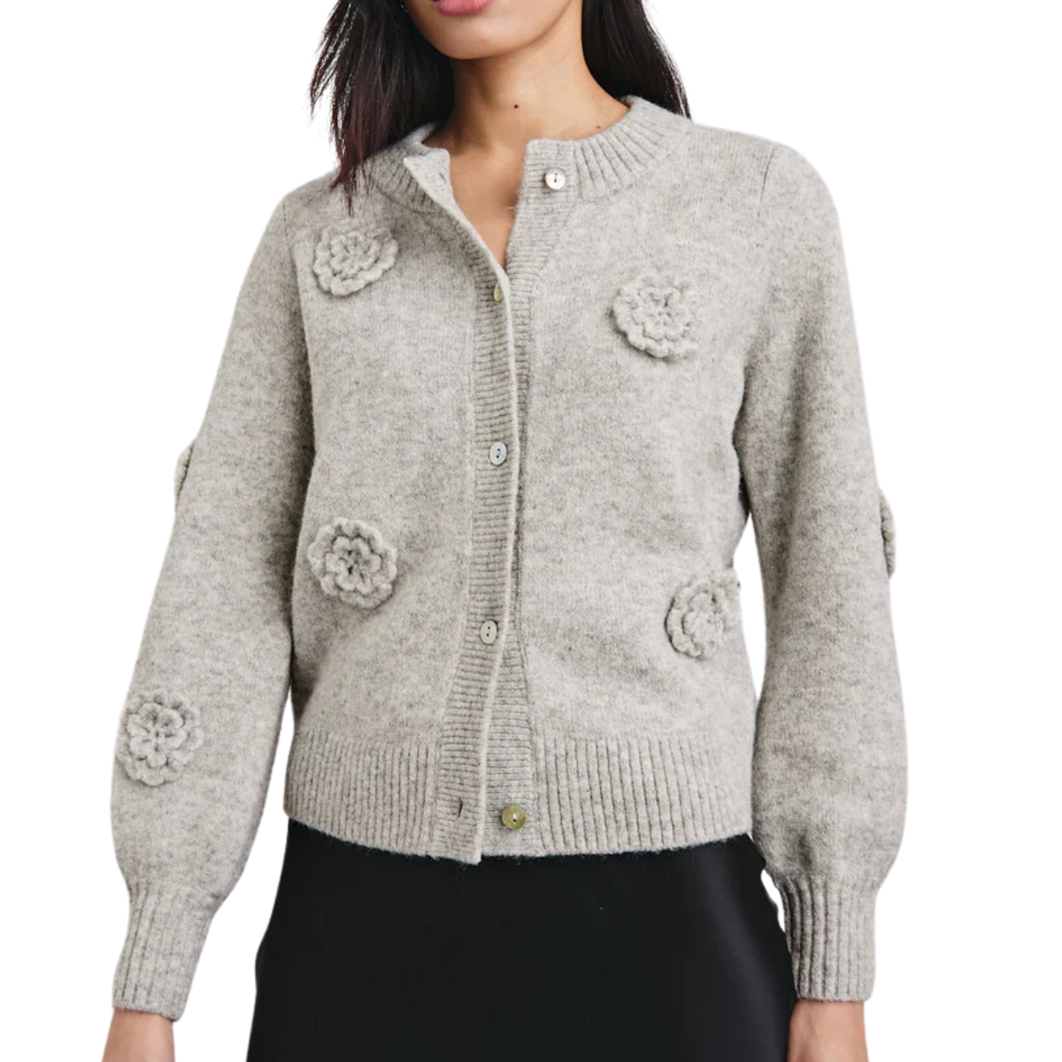 Francesca Cardigan Heather Grey