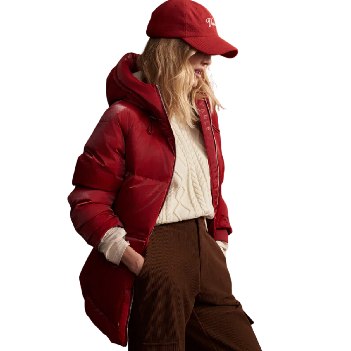 Fullerton Down Jacket Red Dahlia