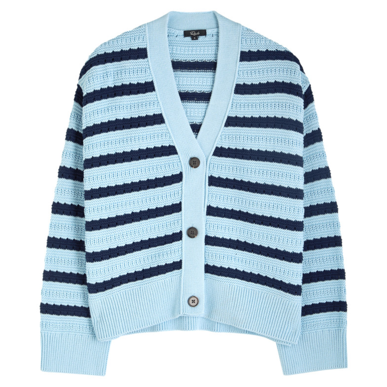 Geneva Cardigan Sky Navy Stripe