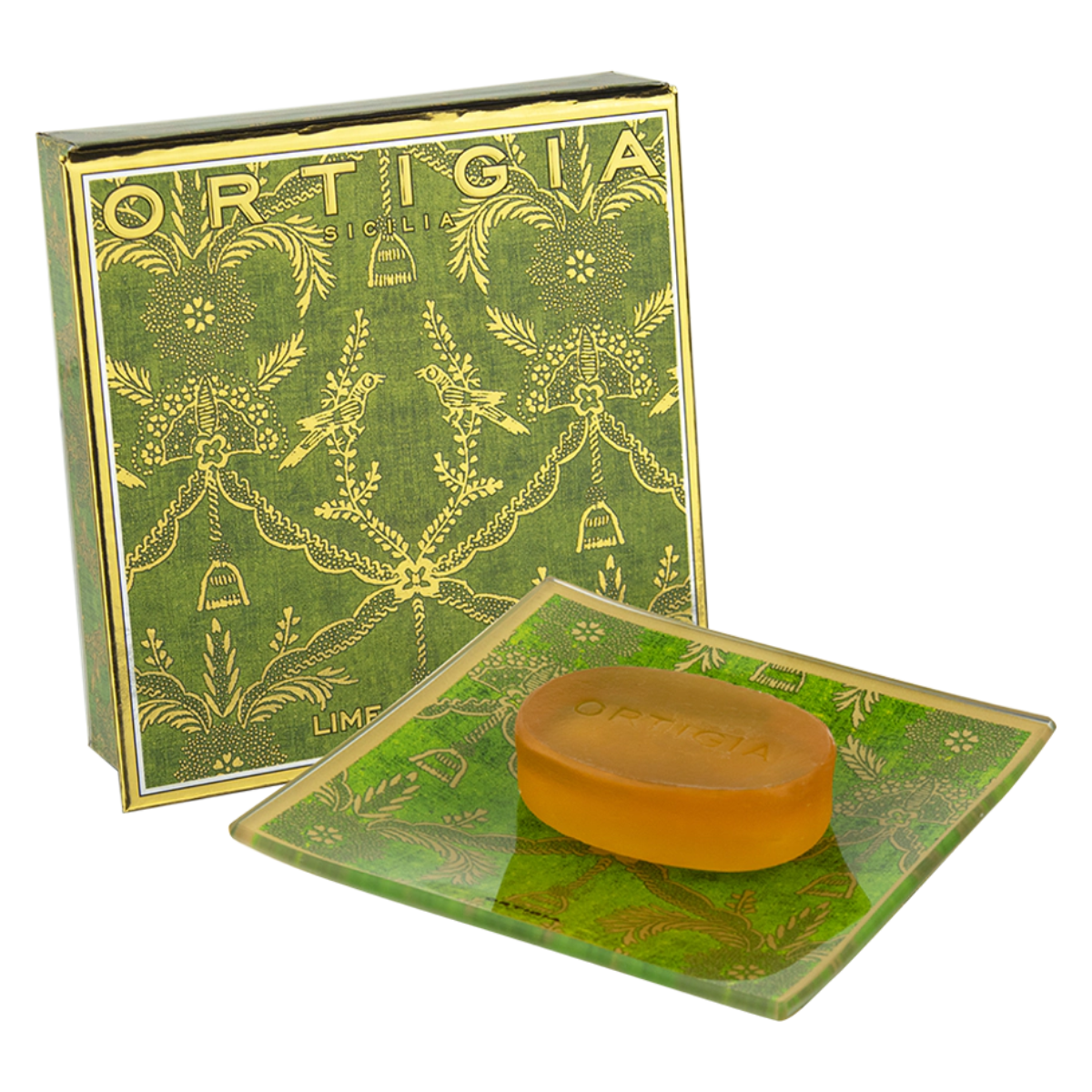 Glass Plate & Soap Lime De Sicilia