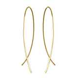 Gold Crossover Earring