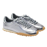 Bridge Metallic Silver Trainers