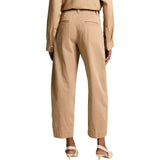 Twill Mid-Rise Wide-Leg Pants Carnello