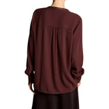 Gathered L/S Top Studded Trim Fig