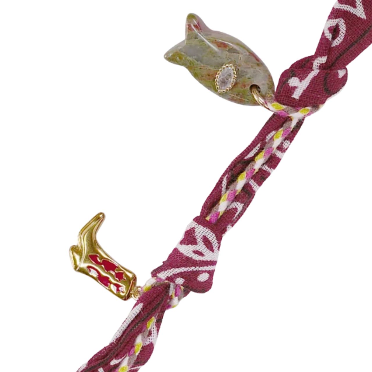 Laia Bandana Chain 120Cm Bordeaux