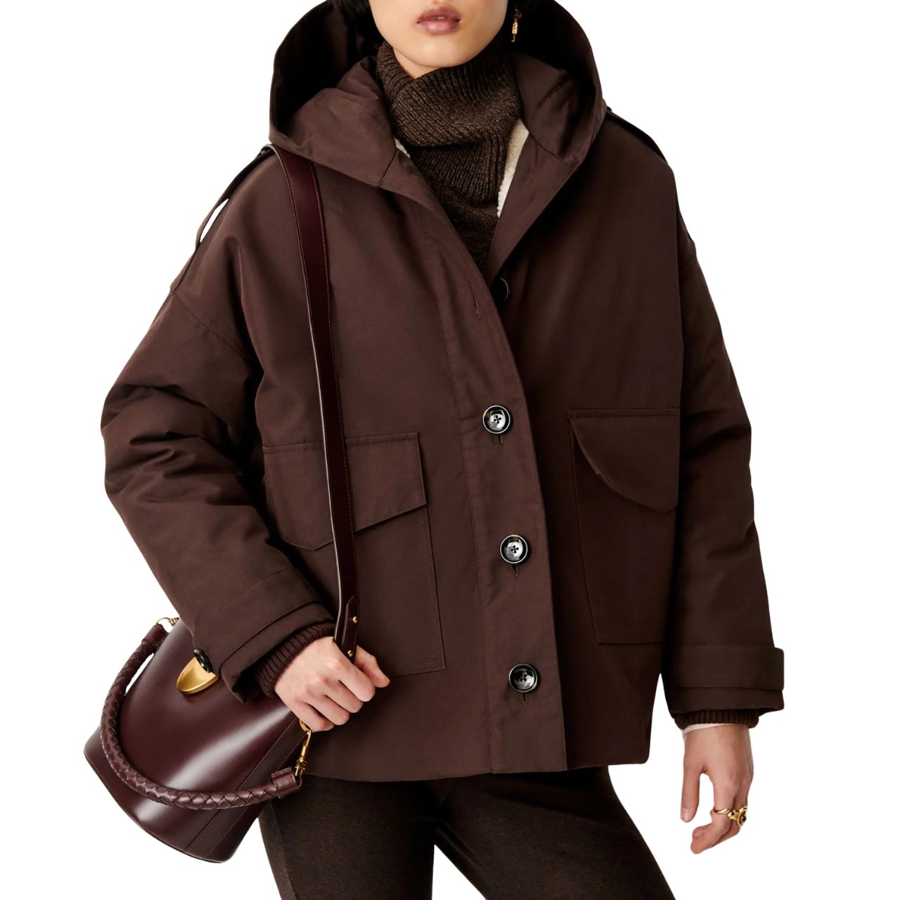Andy Short Parka Coat Coffee