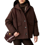 Andy Short Parka Coat Coffee