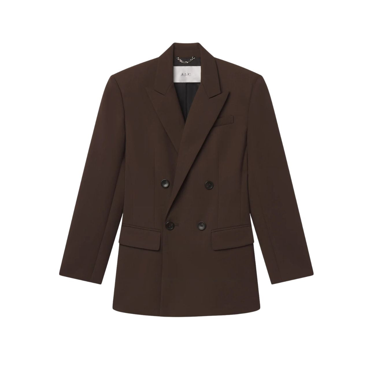 Calla Coffee Double-Breasted Jacket