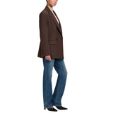 Calla Coffee Double-Breasted Jacket