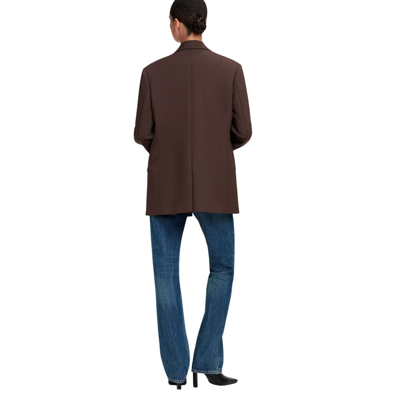 Calla Coffee Double-Breasted Jacket