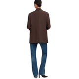 Calla Coffee Double-Breasted Jacket