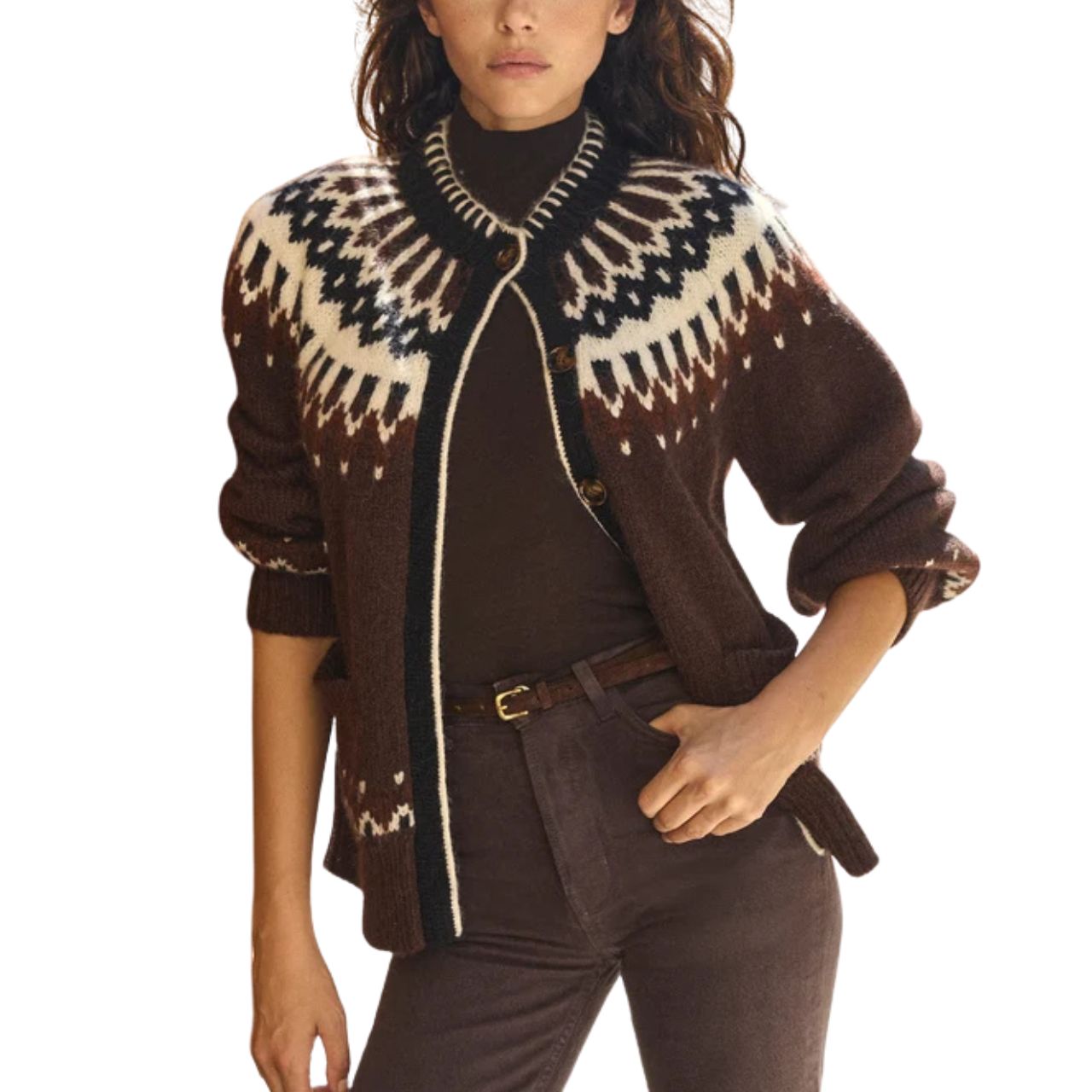 Hue Cardigan Fair Isle
