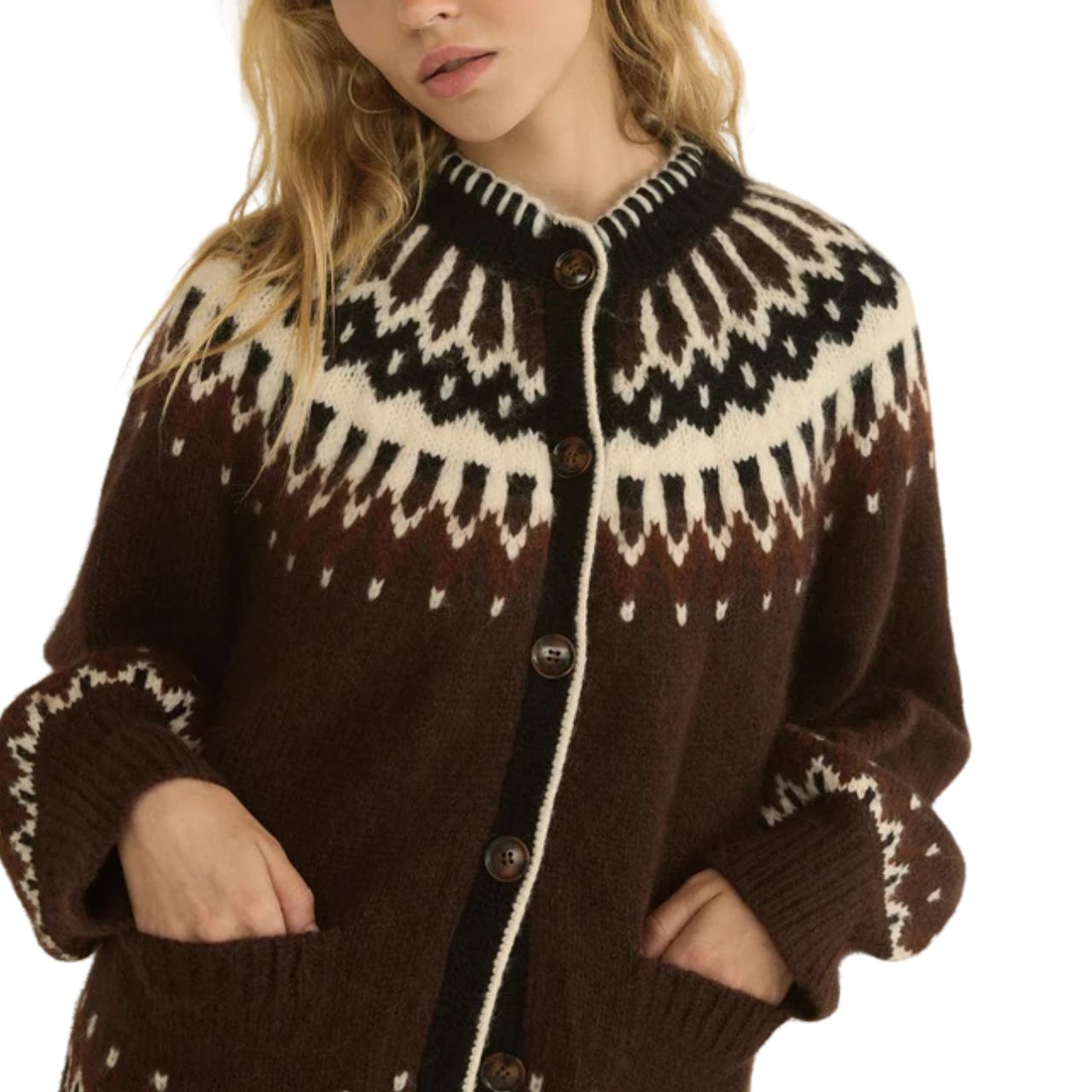 Hue Cardigan Fair Isle