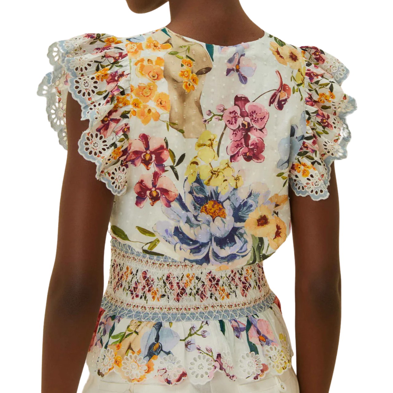 Greek Garden Blouse Off-White