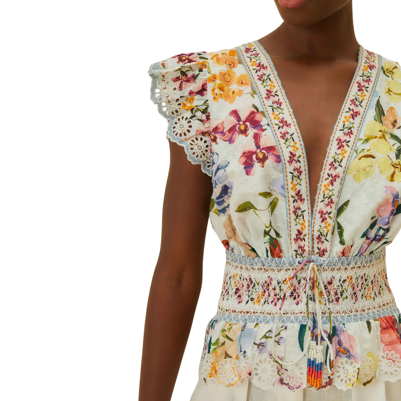 Greek Garden Blouse Off-White