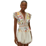 Greek Garden Blouse Off-White