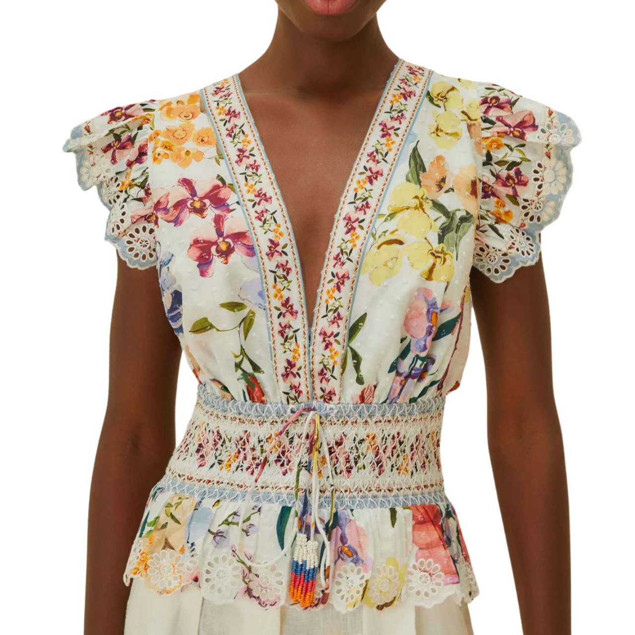 Greek Garden Blouse Off-White
