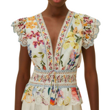 Greek Garden Blouse Off-White