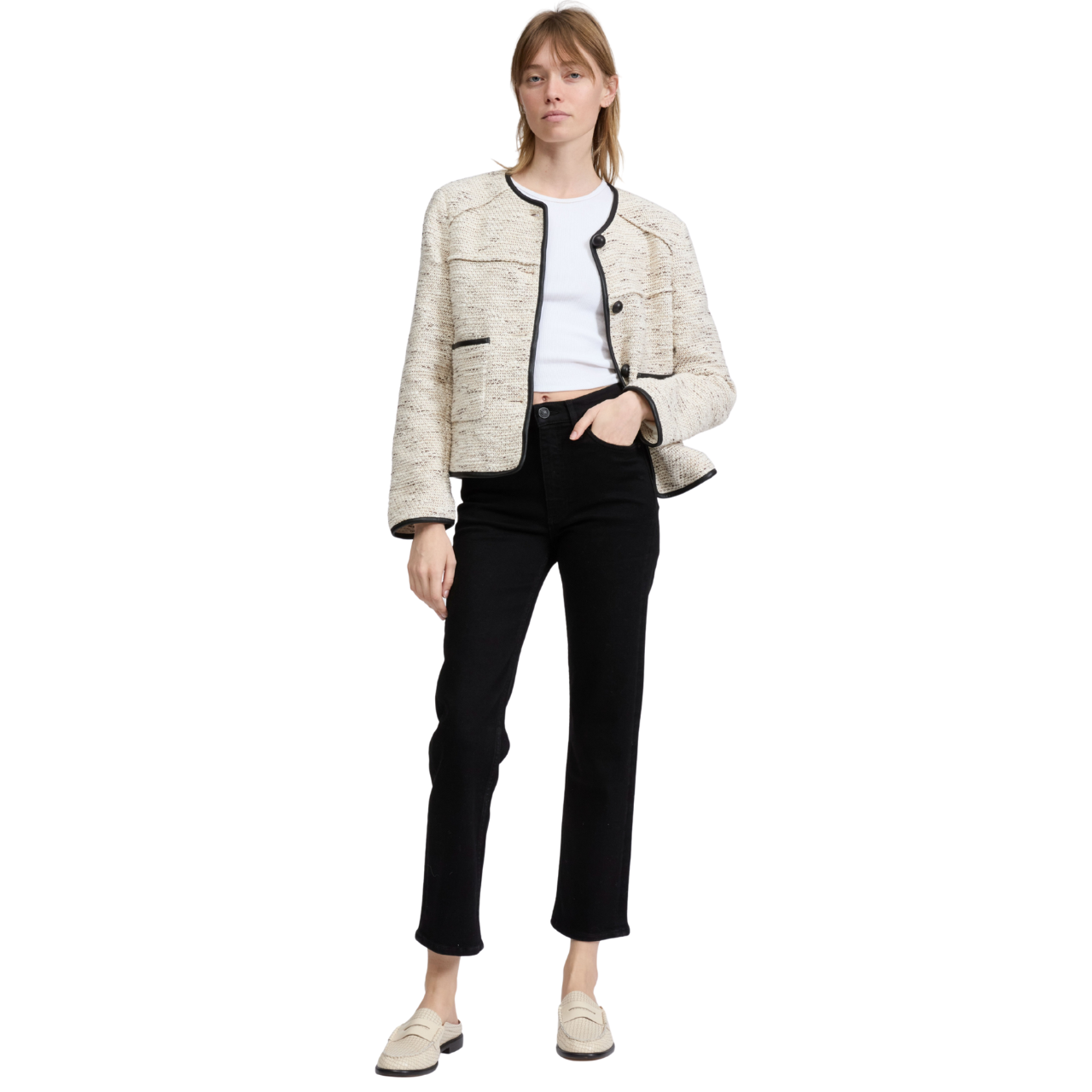 Harlow Mid-Rise Ankle Straight Black