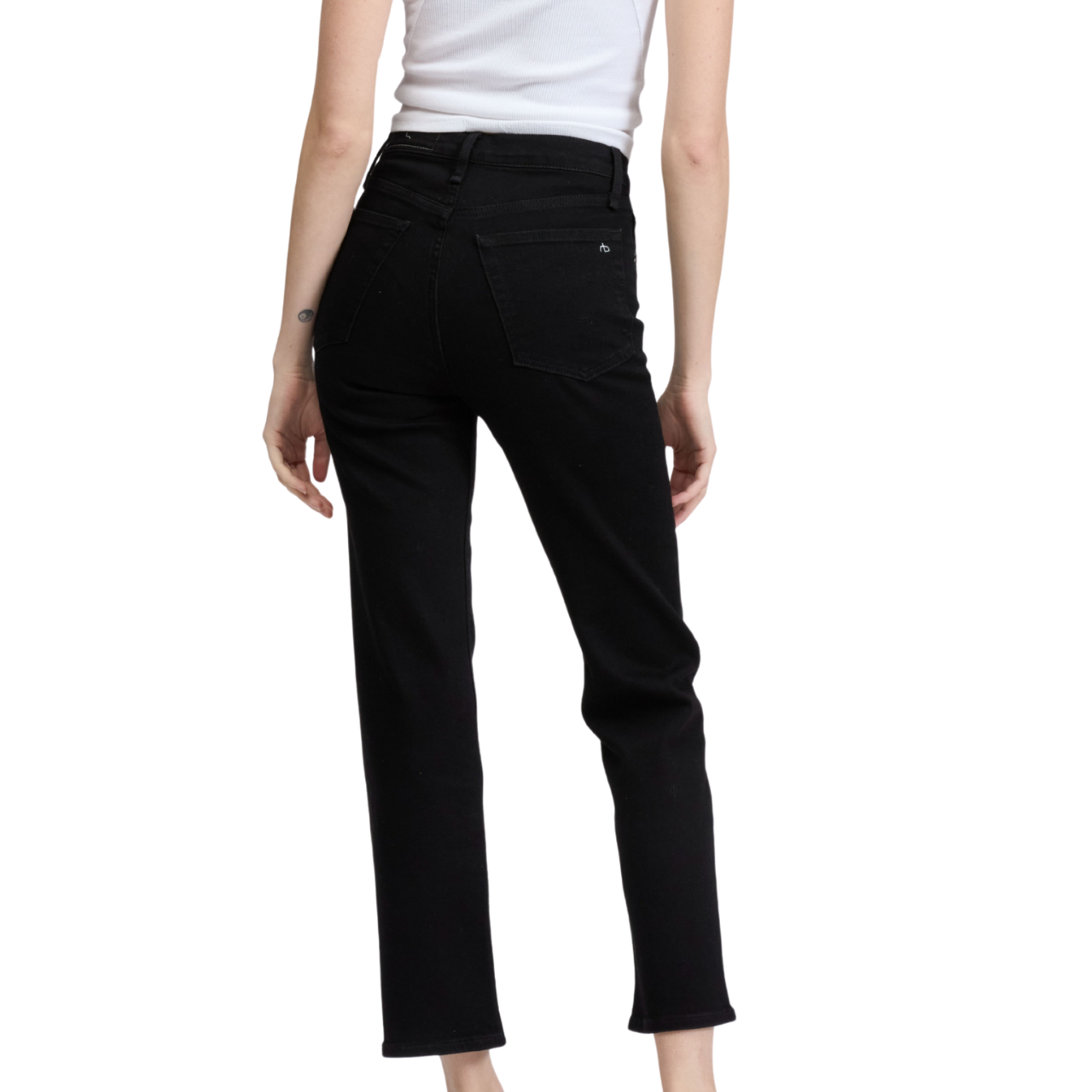Harlow Mid-Rise Ankle Straight Black
