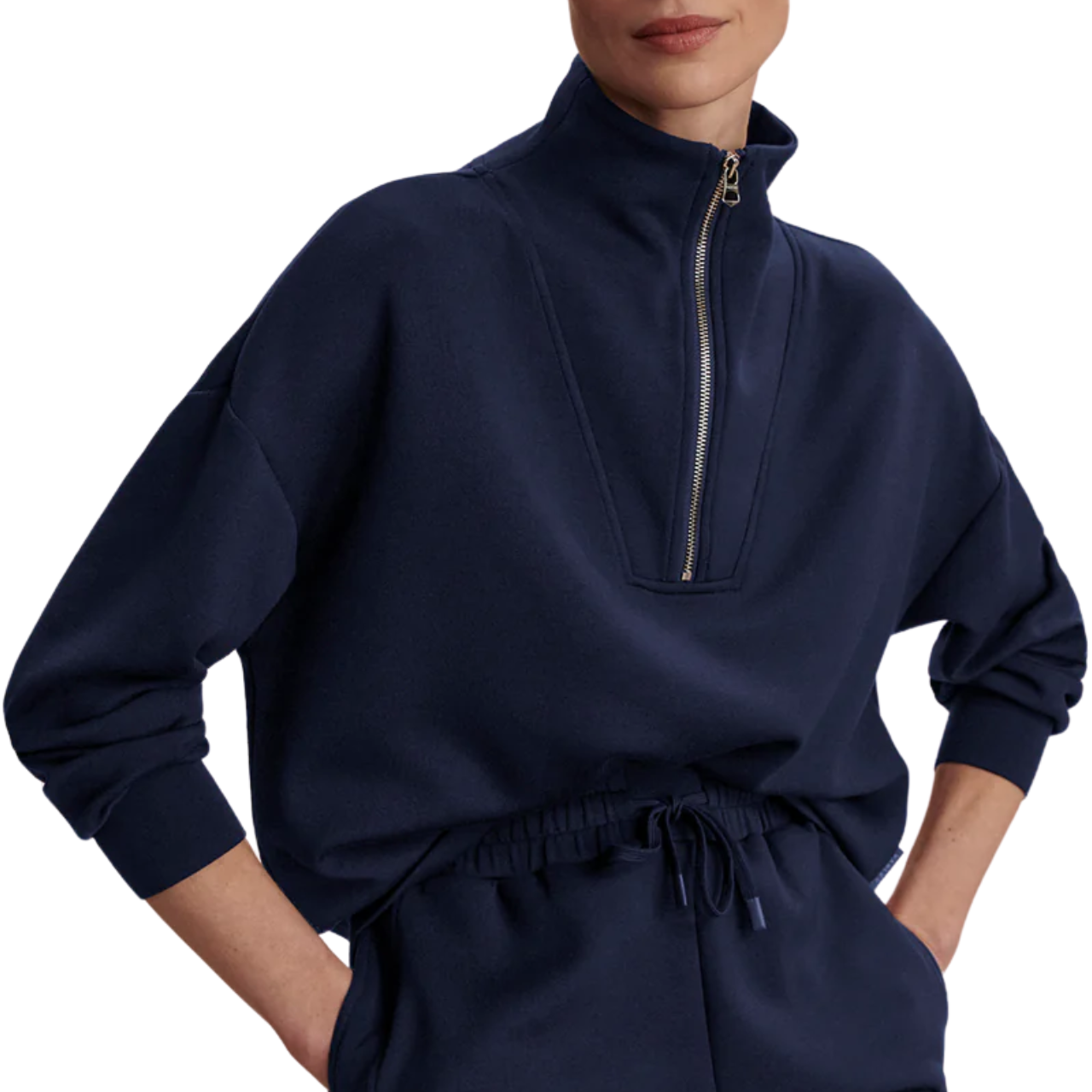 Hawley Half Zip Sweat Navy