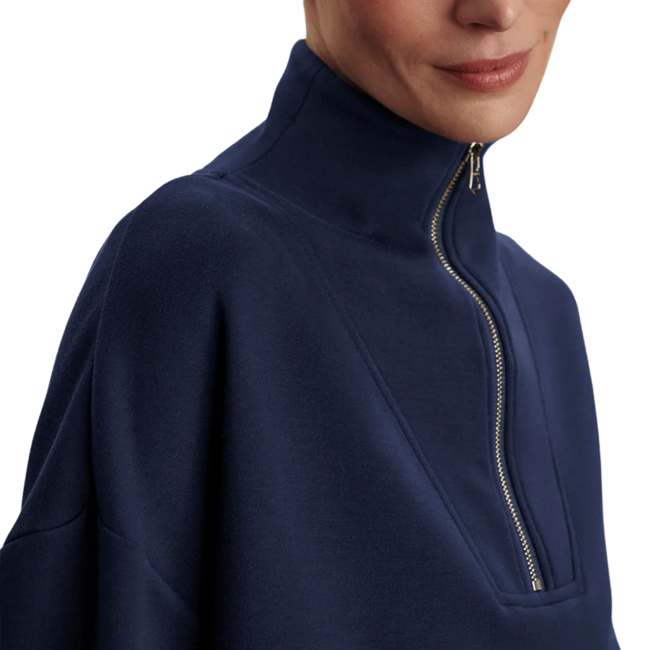 Hawley Half Zip Sweat Navy