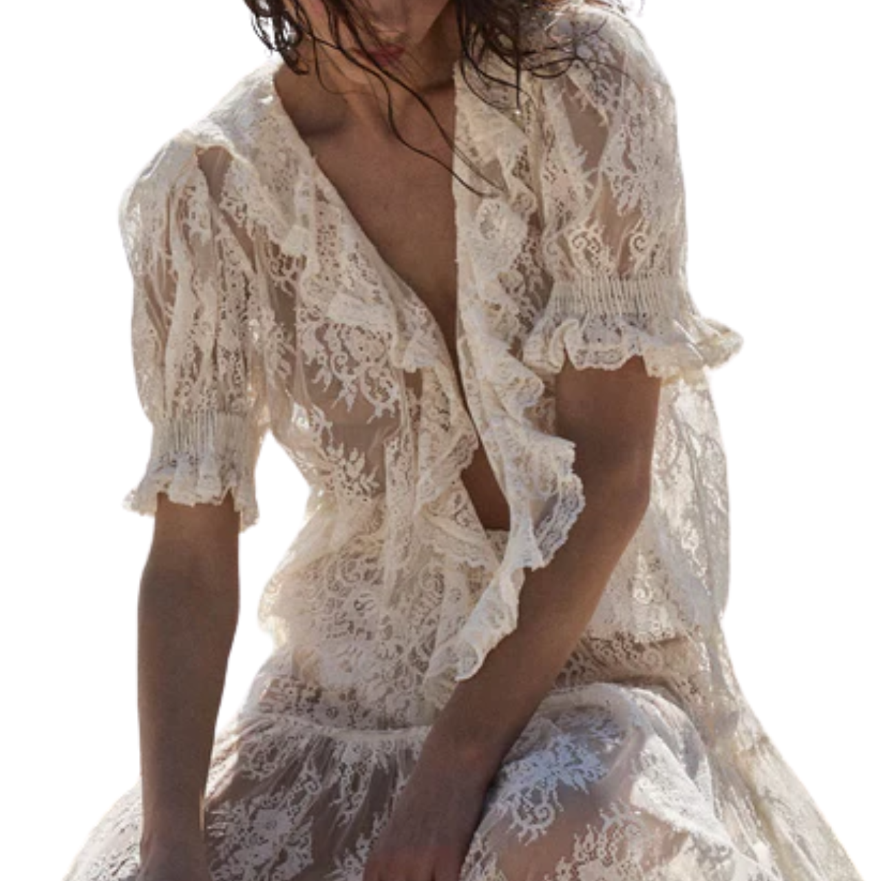 Henri Lace Top Sea Salt